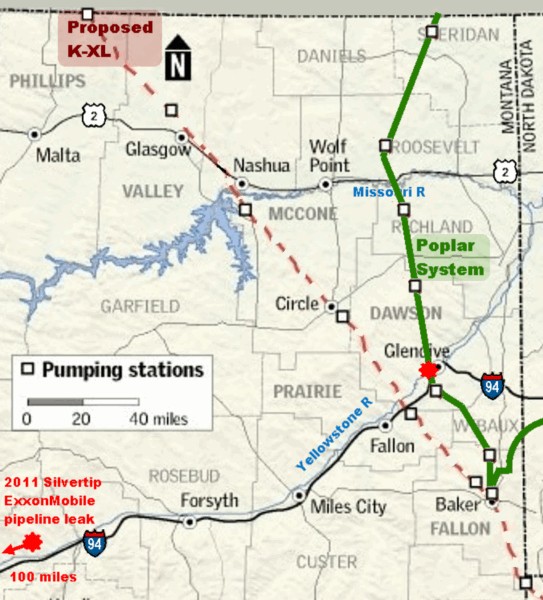 KXL , Bridger Poplar System, ExxonMobile Silvertip