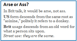 Ass or arse?