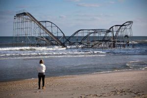 Roller coaster in the ocean after H. Sandy